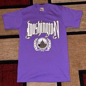 Vintage Washington DC Purple Shirt Single Stitch USA Made Mens Large Oneita